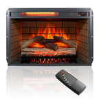 Meuble TV cheminée électrique 60 pouces, style rustique, convient aux téléviseurs jusqu'à 70 pouces, télécommande infrarouge, chauffage 1500W, effet de flamme bûche en résine, MDF, bois de grange recyclé, utilisation par 1 personne
