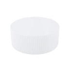 Table basse ronde, MDF, motif en relief fait main, blanc, pour 1 personne
