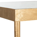 Bureau Papillon, cadre sculptural, plateau en verre, finition or antique, or/verre, pour 1 personne