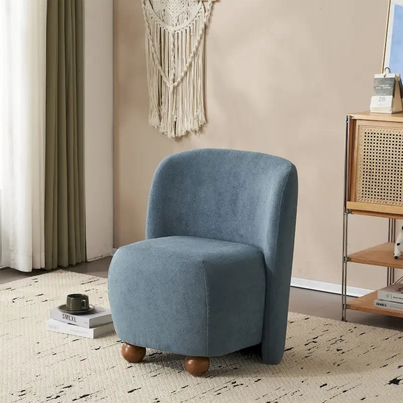 Fauteuil d'appoint, tissu bouclette, dossier incurvé, assise et dossier rembourrés, pieds en métal doré, violet / blanc / beige / bleu, pour 1 personne