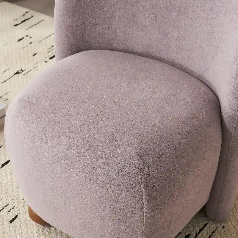 Fauteuil d'appoint, tissu bouclette, dossier incurvé, assise et dossier rembourrés, pieds en métal doré, violet / blanc / beige / bleu, pour 1 personne