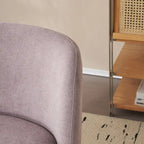 Fauteuil d'appoint, tissu bouclette, dossier incurvé, assise et dossier rembourrés, pieds en métal doré, violet / blanc / beige / bleu, pour 1 personne