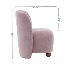 Fauteuil d'appoint, tissu bouclette, dossier incurvé, assise et dossier rembourrés, pieds en métal doré, violet / blanc / beige / bleu, pour 1 personne