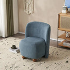 Fauteuil d'appoint, tissu bouclette, dossier incurvé, assise et dossier rembourrés, pieds en métal doré, violet / blanc / beige / bleu, pour 1 personne