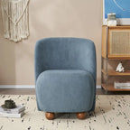 Fauteuil d'appoint, tissu bouclette, dossier incurvé, assise et dossier rembourrés, pieds en métal doré, violet / blanc / beige / bleu, pour 1 personne