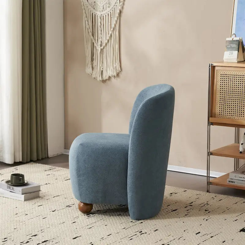 Fauteuil d'appoint, tissu bouclette, dossier incurvé, assise et dossier rembourrés, pieds en métal doré, violet / blanc / beige / bleu, pour 1 personne