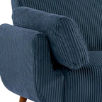 Canapé-lit convertible causeuse, tissu velours côtelé, dossier double inclinaison, ressorts sinueux, pieds en bois massif et métal, lit double, beige/kaki/vert/bleu marine/gris, pour 2 personnes