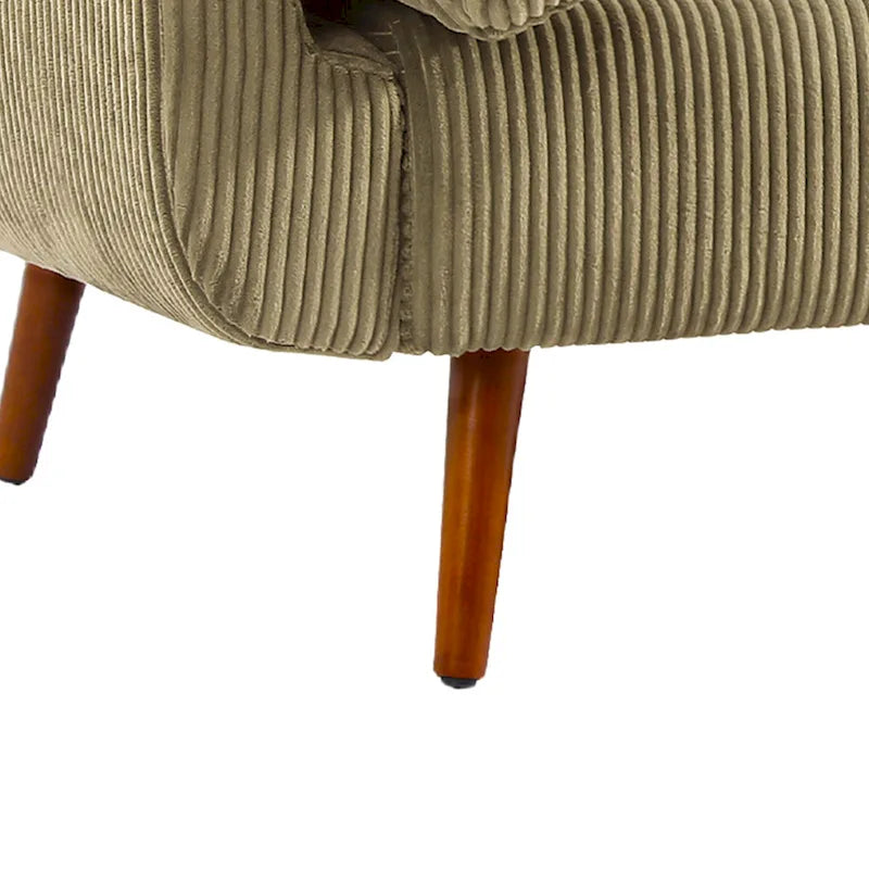 Canapé-lit convertible causeuse, tissu velours côtelé, dossier double inclinaison, ressorts sinueux, pieds en bois massif et métal, lit double, beige/kaki/vert/bleu marine/gris, pour 2 personnes