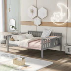 Structure de lit de repos, conception à 3 rails, 8 lattes, pieds en pin massif, contreplaqué et MDF, espresso/blanc/gris, jumeau/double, utilisation par 1 personne