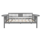 Structure de lit de repos, conception à 3 rails, 8 lattes, pieds en pin massif, contreplaqué et MDF, espresso/blanc/gris, jumeau/double, utilisation par 1 personne