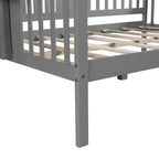 Structure de lit de repos, conception à 3 rails, 8 lattes, pieds en pin massif, contreplaqué et MDF, espresso/blanc/gris, jumeau/double, utilisation par 1 personne