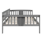 Structure de lit de repos, conception à 3 rails, 8 lattes, pieds en pin massif, contreplaqué et MDF, espresso/blanc/gris, jumeau/double, utilisation par 1 personne