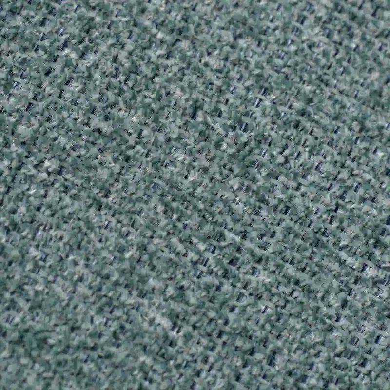 Fauteuil d'appoint, dossier capitonné, accoudoirs roulés, assise à ressorts ondulés, polyester antitache, pieds carrés coniques, vert / bleu / crème, 1 personne