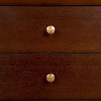 Table de chevet de style Mid-Century, 2 tiroirs, pieds fuselés, bois et bois manufacturé, noyer / blanc / gris / noir, pour 1 personne