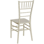 Chaise Chiavari, Résine et polycarbonate, Empilable, Intérieur et extérieur, Capacité de 450 kg, Acajou / Noir / Or Rose / Argent / Blanc / Or / Champagne, Usage individuel
