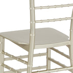 Chaise Chiavari, Résine et polycarbonate, Empilable, Intérieur et extérieur, Capacité de 450 kg, Acajou / Noir / Or Rose / Argent / Blanc / Or / Champagne, Usage individuel