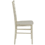 Chaise Chiavari, Résine et polycarbonate, Empilable, Intérieur et extérieur, Capacité de 450 kg, Acajou / Noir / Or Rose / Argent / Blanc / Or / Champagne, Usage individuel