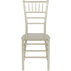 Chaise Chiavari, Résine et polycarbonate, Empilable, Intérieur et extérieur, Capacité de 450 kg, Acajou / Noir / Or Rose / Argent / Blanc / Or / Champagne, Usage individuel