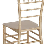 Chaise Chiavari, Résine et polycarbonate, Empilable, Intérieur et extérieur, Capacité de 450 kg, Acajou / Noir / Or Rose / Argent / Blanc / Or / Champagne, Usage individuel