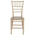Chaise Chiavari, Résine et polycarbonate, Empilable, Intérieur et extérieur, Capacité de 450 kg, Acajou / Noir / Or Rose / Argent / Blanc / Or / Champagne, Usage individuel