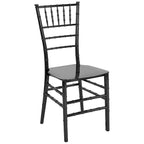 Chaise Chiavari, Résine et polycarbonate, Empilable, Intérieur et extérieur, Capacité de 450 kg, Acajou / Noir / Or Rose / Argent / Blanc / Or / Champagne, Usage individuel