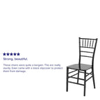 Chaise Chiavari, Résine et polycarbonate, Empilable, Intérieur et extérieur, Capacité de 450 kg, Acajou / Noir / Or Rose / Argent / Blanc / Or / Champagne, Usage individuel