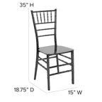 Chaise Chiavari, Résine et polycarbonate, Empilable, Intérieur et extérieur, Capacité de 450 kg, Acajou / Noir / Or Rose / Argent / Blanc / Or / Champagne, Usage individuel