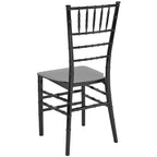 Chaise Chiavari, Résine et polycarbonate, Empilable, Intérieur et extérieur, Capacité de 450 kg, Acajou / Noir / Or Rose / Argent / Blanc / Or / Champagne, Usage individuel