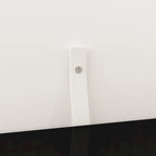 Commode double 6 tiroirs, finition très lustrée, poignées et base dorées, glissières de tiroir en métal, dispositif anti-basculement, noire, usage par 1 personne