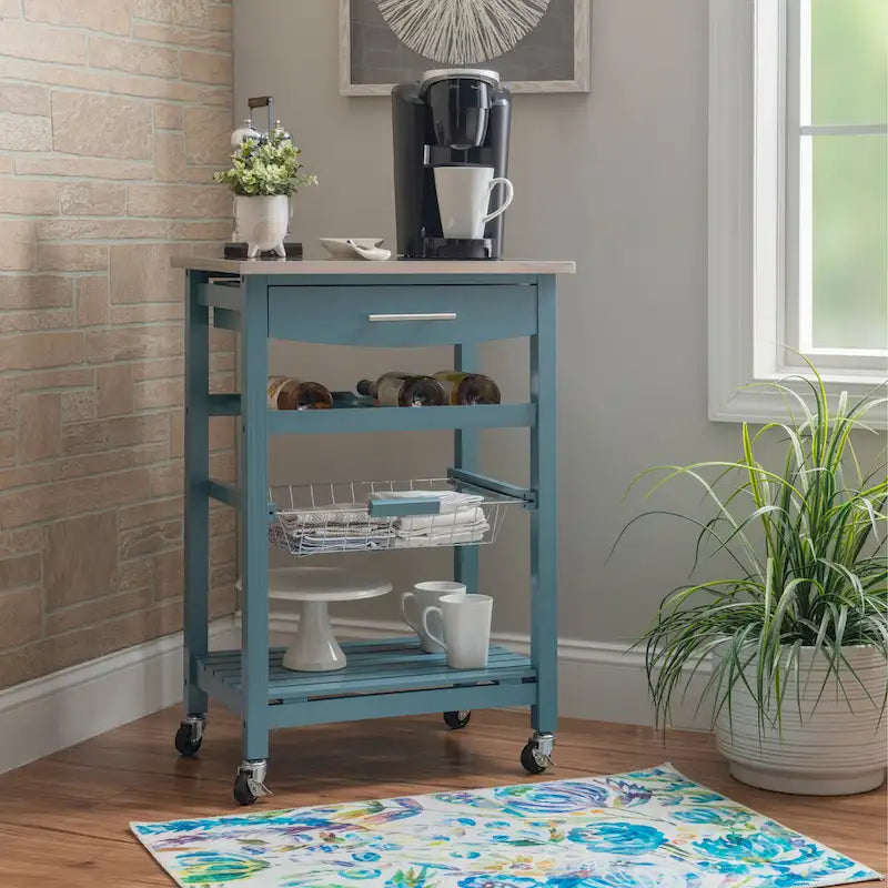 Jake Compact Mobile Rolling Kitchen Cart