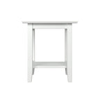 Table d'appoint style Mission, bois massif, finition 5 étapes, plateau carré, Noyer / Expresso / Blanc / Gris, utilisation 1 personne
