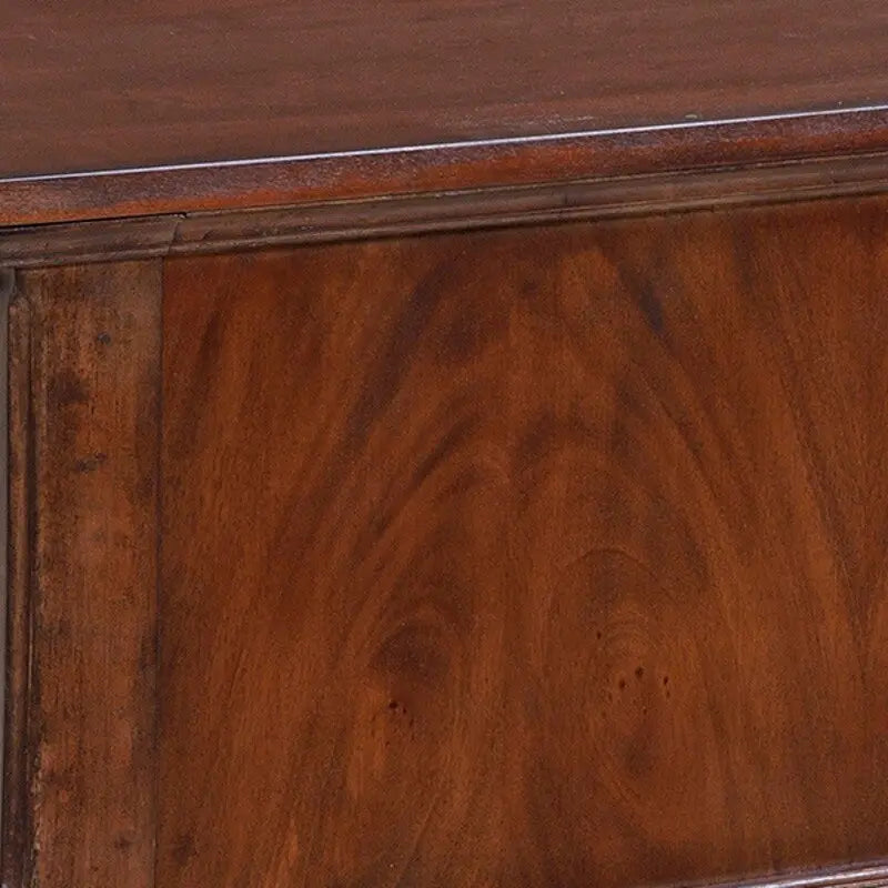 Bureau de 152 cm, style vintage, 4 tiroirs, tiroir classeur, 2 ports USB et prises, bois d'hévéa et placage de manguier, cerisier cannelle / blanc antique, 1 personne