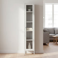 Avis 71-inch White Metal Cabinet with Clear Door