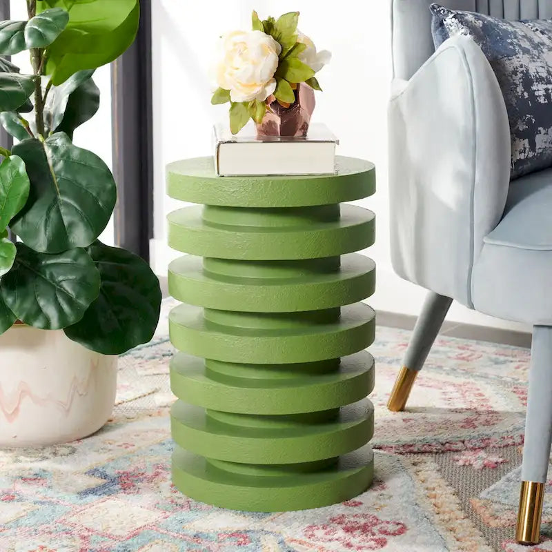SAFAVIEH Harmanda Accent Table - 12 W x 12 D x 19 H - 12Wx12Dx19H