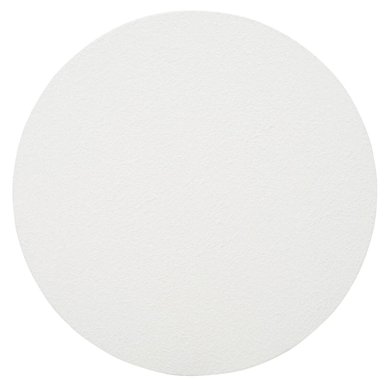 Table d'appoint empilable en forme de disque, design sculptural, plateau rond, vert / blanc / crème, pour 1 personne