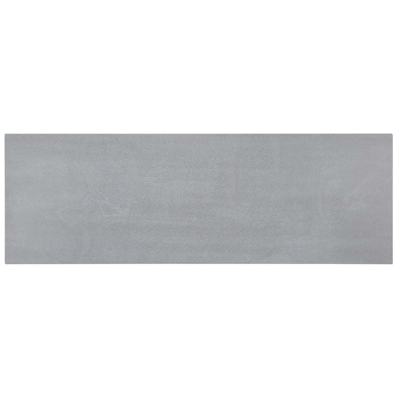 Meuble TV de 120 cm, 2 portes, 1 étagère, détails de porte texturés, finition vieillie, gris blanchi, utilisation par 1 personne