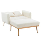 Fauteuil crapaud, tissu bouclette, dossier incurvé, pieds en fer doré rose, blanc / gris / rose / orange, usage individuel
