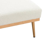 Fauteuil crapaud, tissu bouclette, dossier incurvé, pieds en fer doré rose, blanc / gris / rose / orange, usage individuel