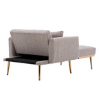 Fauteuil crapaud, tissu bouclette, dossier incurvé, pieds en fer doré rose, blanc / gris / rose / orange, usage individuel