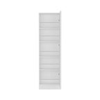 Meuble à chaussures avec miroir, porte simple, 5 étagères intérieures, jusqu'à 10 paires, noir/blanc, 1 personne