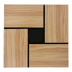 Table basse carrée, 4 compartiments de rangement cachés, plateau coulissant extensible, finition brillante UV, marron / noir / blanc, pour 1 personne