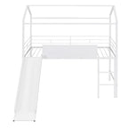 Lit mezzanine en métal de taille double avec toboggan, échelle, tableau d'écriture recto-verso, noir et rouge / noir / blanc, pour 1 personne
