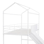 Lit mezzanine en métal de taille double avec toboggan, échelle, tableau d'écriture recto-verso, noir et rouge / noir / blanc, pour 1 personne