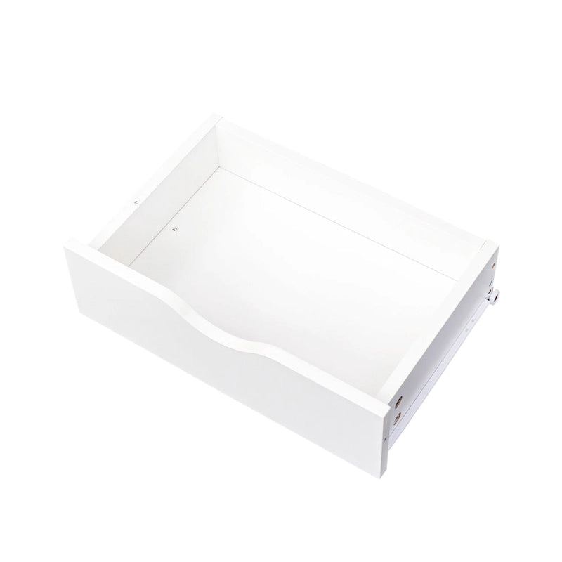 Meuble de rangement de salon à 4 niveaux, 4 tiroirs, 2 supports de sèche-cheveux, rose/blanc, pour 1 personne