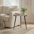 Macari Modern Marble Top Accent Table - 18W x 18D x 20H