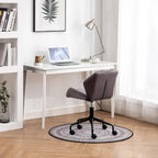 Fauteuil de bureau pivotant sans accoudoirs, velours capitonné, mousse haute densité, réglage pneumatique de la hauteur, base en métal, gris / bleu / mauve / jaune, usage 1 personne