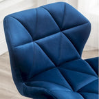 Fauteuil de bureau pivotant sans accoudoirs, velours capitonné, mousse haute densité, réglage pneumatique de la hauteur, base en métal, gris / bleu / mauve / jaune, usage 1 personne